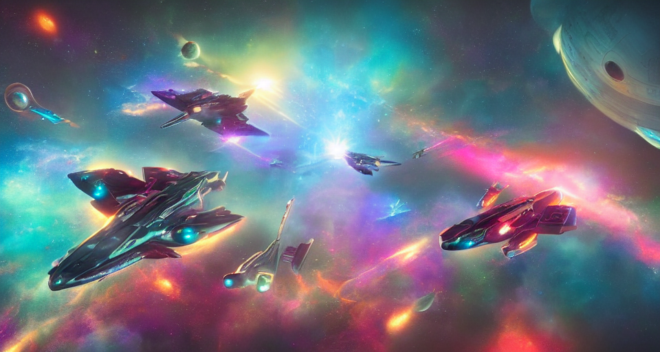 Spaceship Fleet Concept Art