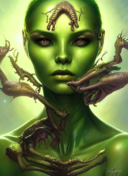 Female Alien Green