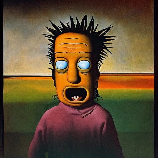 prompthunt: Bart Simpson Stuck in a Salgado Dali painting