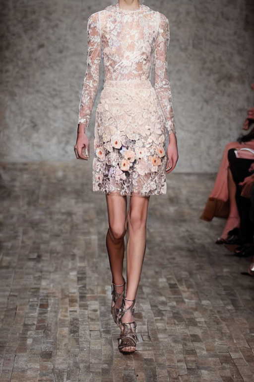 prompthunt: valentino 2 0 1 3 spring floral, lace, block patterned, cybernetic avant garde fashion, dress, skirt, natural outdoors