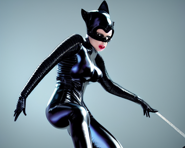 prompthunt: Lady GaGa As Catwoman , Playboy Centerfold, Full Figure, 8K,  octane render, HDR, photorealistic, volumetric lighting, Hyperrealistic-H  960