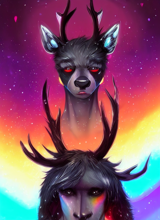prompthunt award winning beautiful portrait commission of a male furry