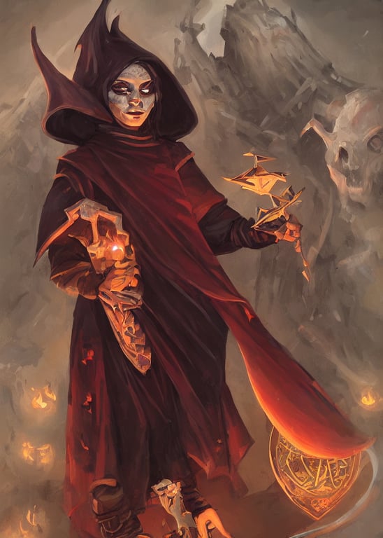 prompthunt a female dnd wizard's portrait by brian patterson and rhads