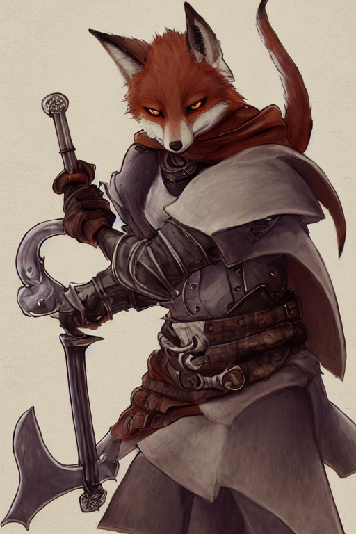 anthro fox warrior