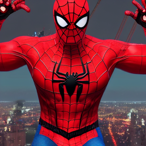 prompthunt: big red machine as spiderman , muscle extremely detailed,  fantastic details full face, mouth, trending on artstation, pixiv,  cgsociety, hyperdetailed Unreal Engine 4k 8k ultra HD, WLOP