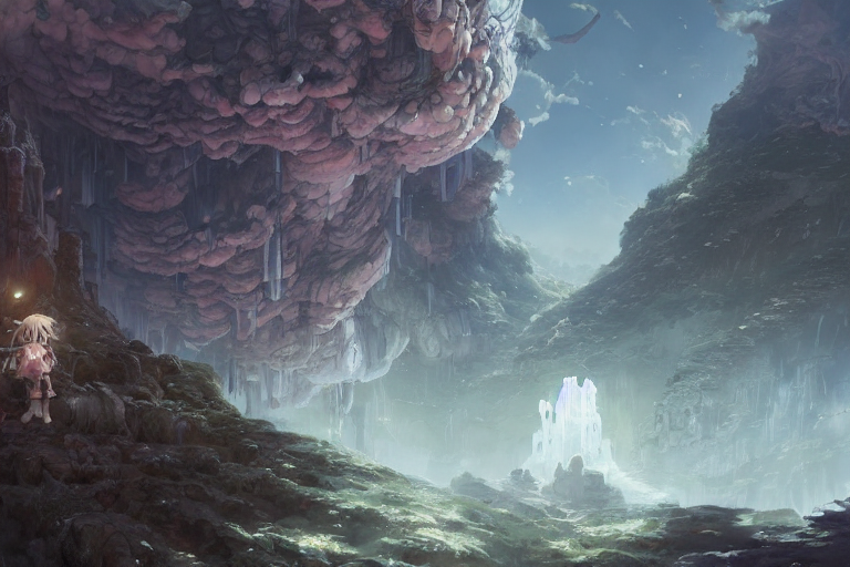 prompthunt: made in abyss concept art, wlop, James Jean, Marc Simonetti,  trending on artstation, hyperdetailed, Unreal Engine 4k, 8k, ultra HD