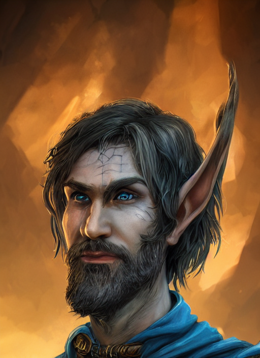 Elven Ranger Portrait Male