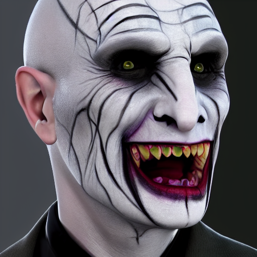 Prompthunt Voldemort With Joker Makeup