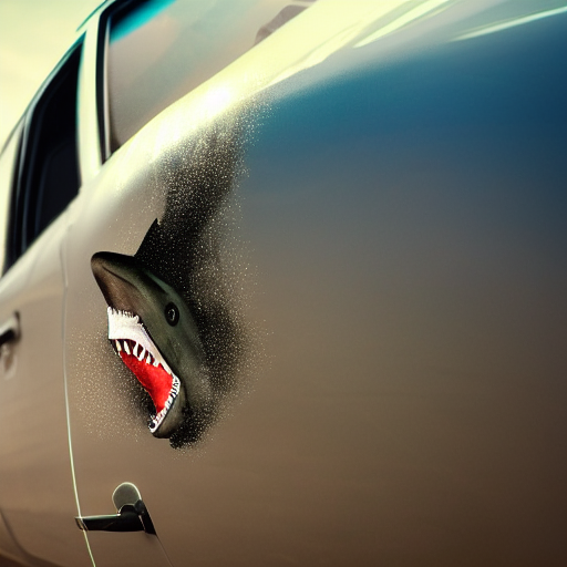 prompthunt: shark driving a car realistic cinematic hdr 3 5 mm