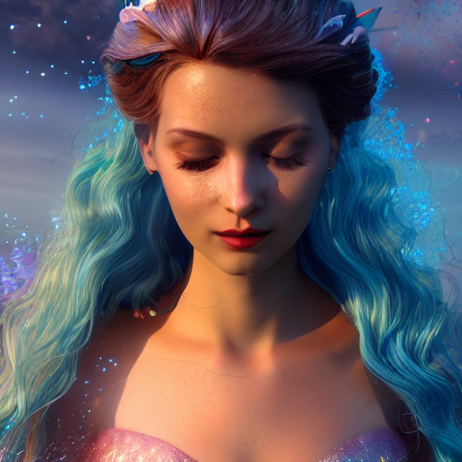 prompthunt: the fairy goddess of the waves, cinematic, octane render,  beautiful, ethereal, 8k, trending on artstation