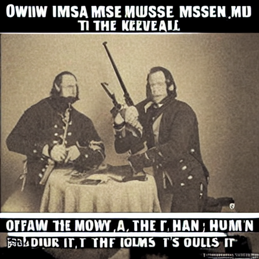 prompthunt: Own a musket for home defense, since that's what the