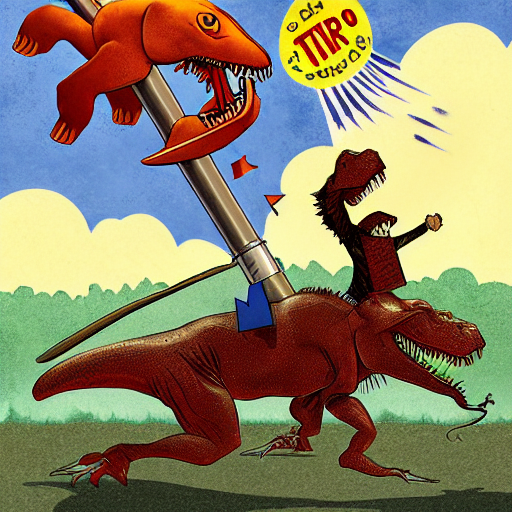 Abraham Lincoln Riding A Dinosaur