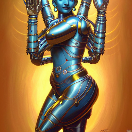 prompthunt: Futuristic laxmi Indian Goddess in a robot spacesuit, sci-fi,  fantasy, intricate, beautiful, elegant, attractive, indian goddess of  wealth, highly detailed, digital painting, artstation, masterpiece, concept  art, smooth, sharp focus, art by
