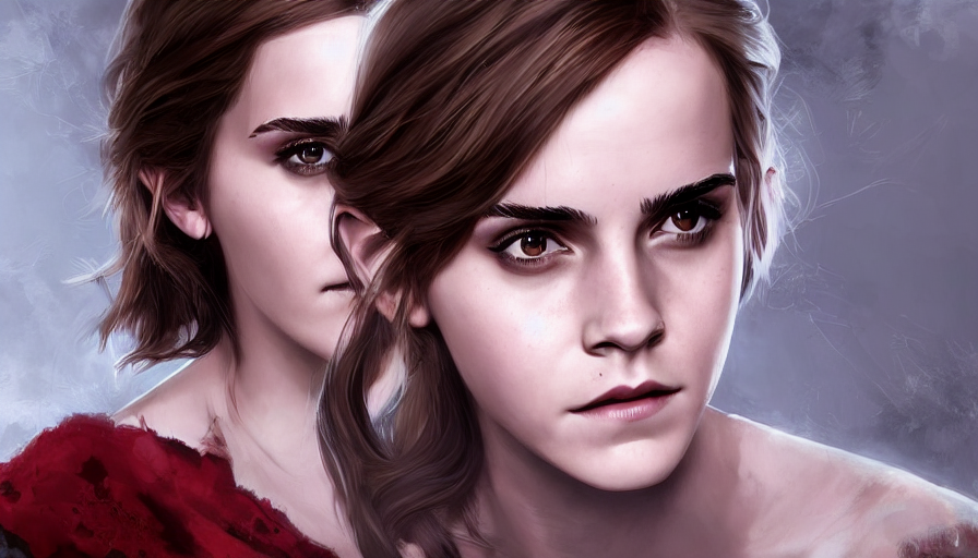 Emma Watson is a vampire, hyperdetailed, artstation, cgsociety, 8k