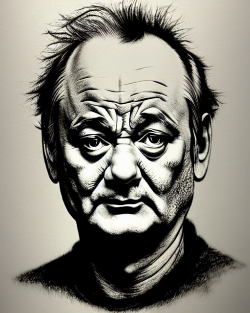 prompthunt: bill murray, hyper realism, fine details, deviantart ...