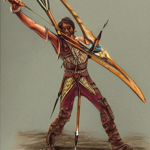 prompthunt a fantasy art bow and arrow with a quiver