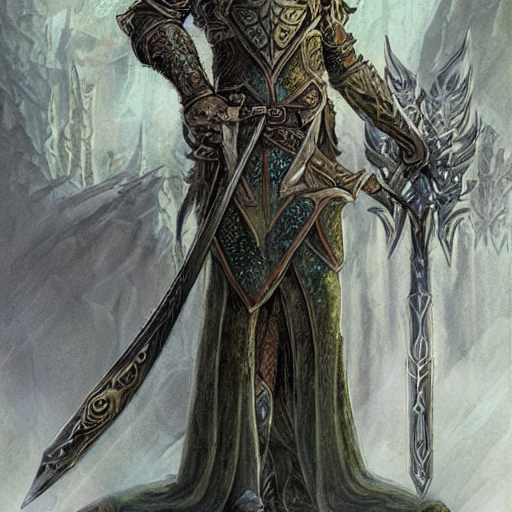 prompthunt: sword, ancient, ornate powerful elven, concept art by by steve  prescott