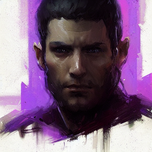 concept art of a portrait by greg rutkowski, a soldier of the eternal empire wearing black and purple tactical gear, star wars expanded universe, smooth, sharp focus, artstation hq.