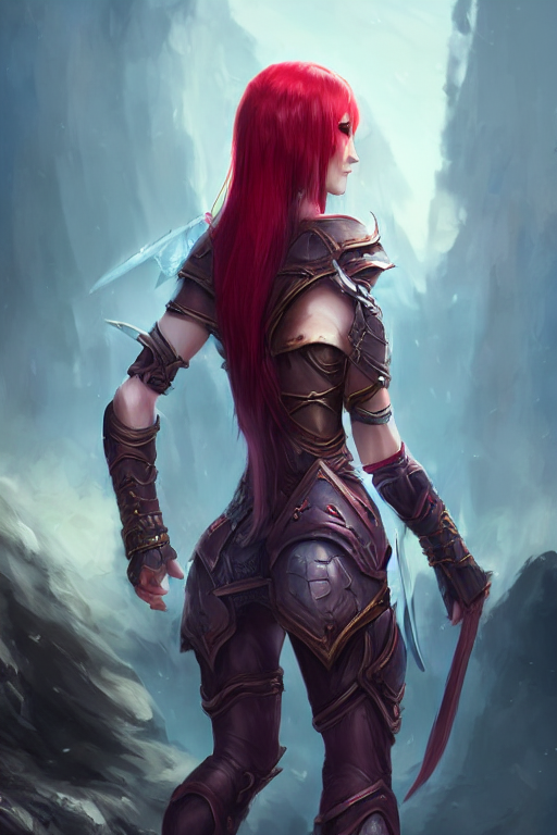 Prompthunt female paladin dnd d d leggins red hair looking from