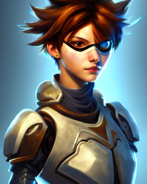 Tracer from Overwatch , highly detailed, digital, Stable Diffusion