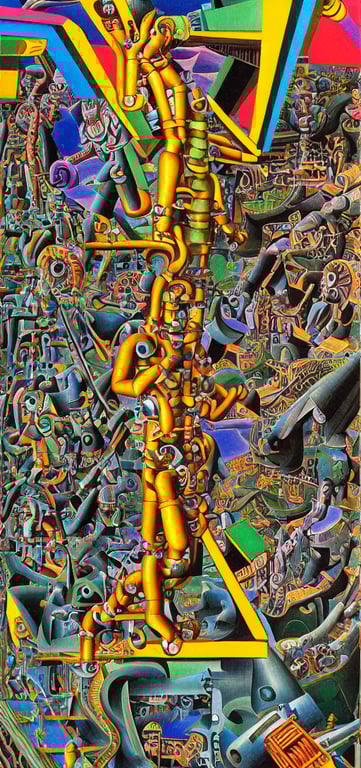 prompthunt: aztec man dissolving into cybernetic transhumanistic bio ...