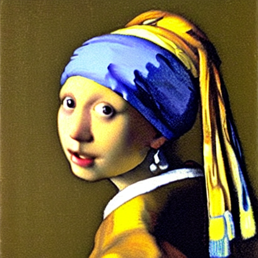 prompthunt duck with a pearl earring by michael sowa, johannes vermeer.