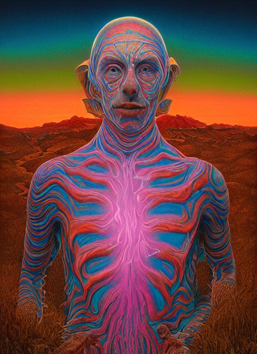 prompthunt portrait ultra dimensional entity, accidentally tripping on dmt and acid