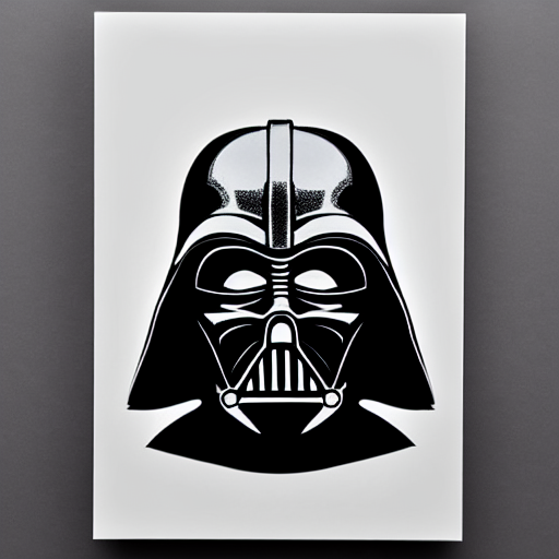 prompthunt: a realistic pencil sketched drawing of Darth Vader's helmet on  white paper, 4k, symmetrical