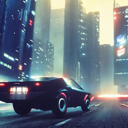 prompthunt Blade runner 2042 car chase scene, cinematic, pixel art
