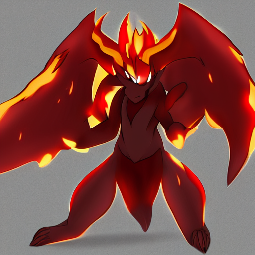 New Legendary Fire Pokemon, Concept art, trending on deviantart, 4k