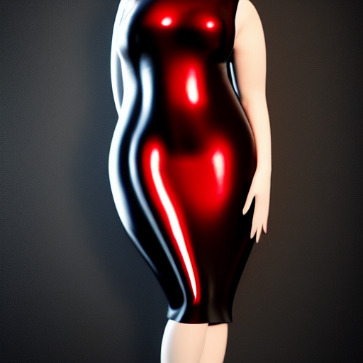 prompthunt: a curvy pale hot goth young woman wearing an elegant modest  tight shiny red-silver-black striped latex high-neck dress, cgsociety,  photorealistic, sublime-cool-hyperadvanced-dark ambience, 16k, smooth,  sharp focus, trending on ArtStation