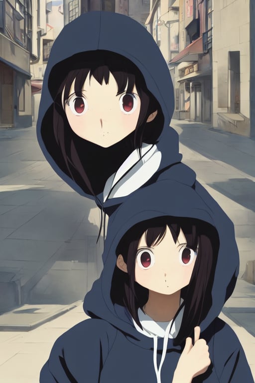 Anime sales wearing hoodie