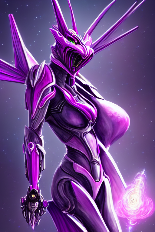 prompthunt: galactic hyperdetailed elegant beautiful stunning giantess  anthropomorphic mecha hot sexy female dragon goddess, sharp spines claws  ears, smooth purple eyes, smooth fuschia skin, silver armor, in space, epic  proportions, epic scale,
