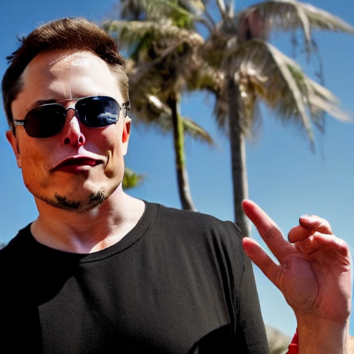 picture of elon musk wearing sunglasses celebrating his spacex rocket succesful flight, good lighted photo, sharp details, detailed, hd, hdr