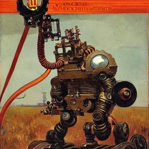 prompthunt ripped physique bioshock pneumatic steampunk orange mohawk