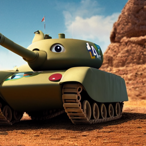 prompthunt: very cute Abrams tank, disney pixar Cars character concept  artwork, 3d concept, in a rock chair, high detail iconic character for  upcoming film, 8k octane render