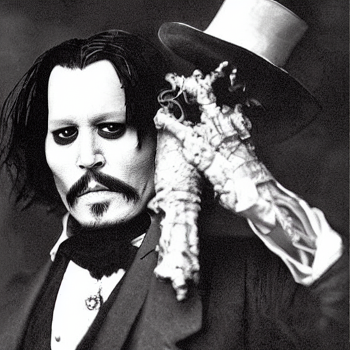 prompthunt Johnny Depp as Bram Stoker's Dracula