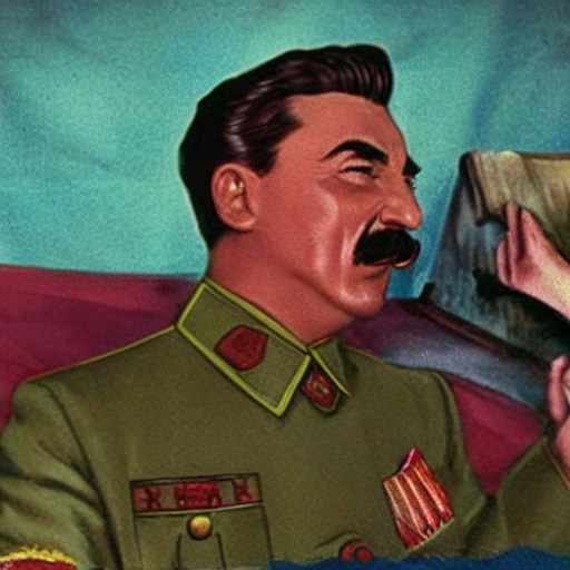 josef stalin is eating children brutally, photo - realistic, color image, 2 k, highly detailed