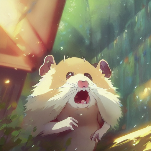 prompthunt: a crying hamster, illustration concept art anime key visual ...