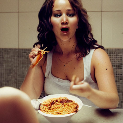 Jennifer Lawrence Eating Food