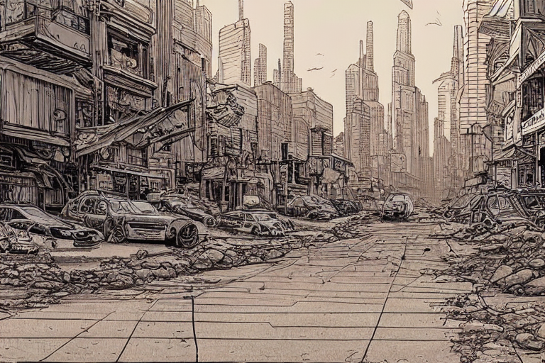 Apocalypse City Drawing
