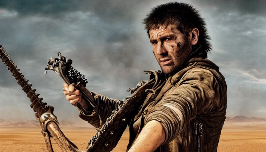 prompthunt: Mad Max guitar player from Mad Max Fury Road, movie still,  sharp, highly detailed, hollywood movie