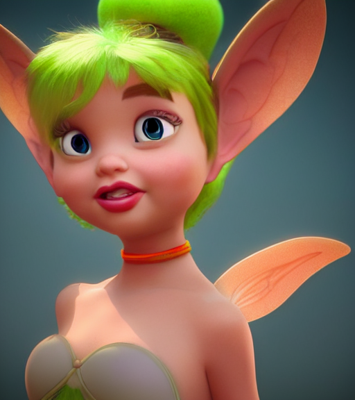 prompthunt: Fanart 3D model of tinkerbell the destroyer of worlds, trending  on artstation, cycles render, character sculpt, perfect lighting, highly  detailed background, For Hire 3D artist, Pixar and Industrial