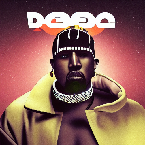 prompthunt: futuristic rap album cover for Kanye West DONDA 2