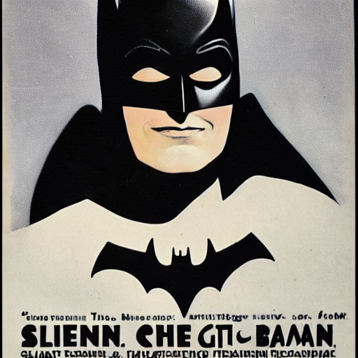 prompthunt: vintage classic silent movie title card called batman