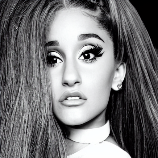 prompthunt: ariana grande recursive photo beautiful ariana grande photo bw  photography 130mm lens. ariana grande backstage photograph posing for  magazine cover. award winning promotional photo. !!!!!COVERED IN  TATTOOS!!!!! TATTED ARIANA GRANDE NECK
