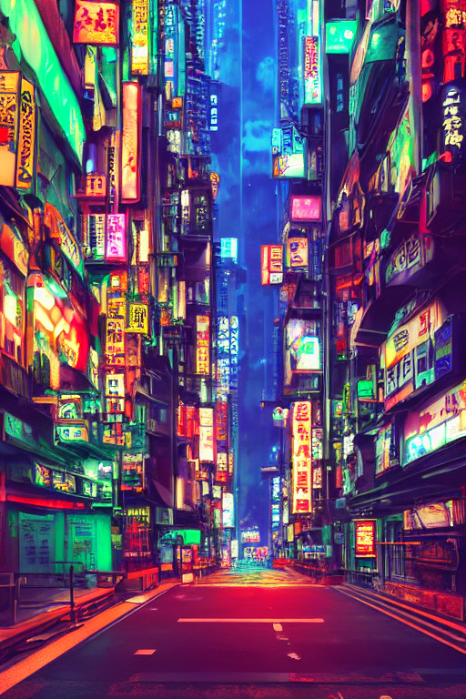 prompthunt: cyberpunk Tokyo street after rain, 35mm lens, beautiful ...