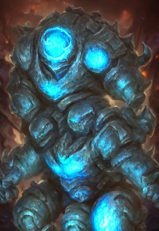 prompthunt ultra realistic and intricate detailed photograph of Blue buff golem from league of