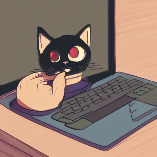 Anime Cat Laptop