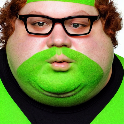 prompthunt a chubby man with small eyes that are far apart he has